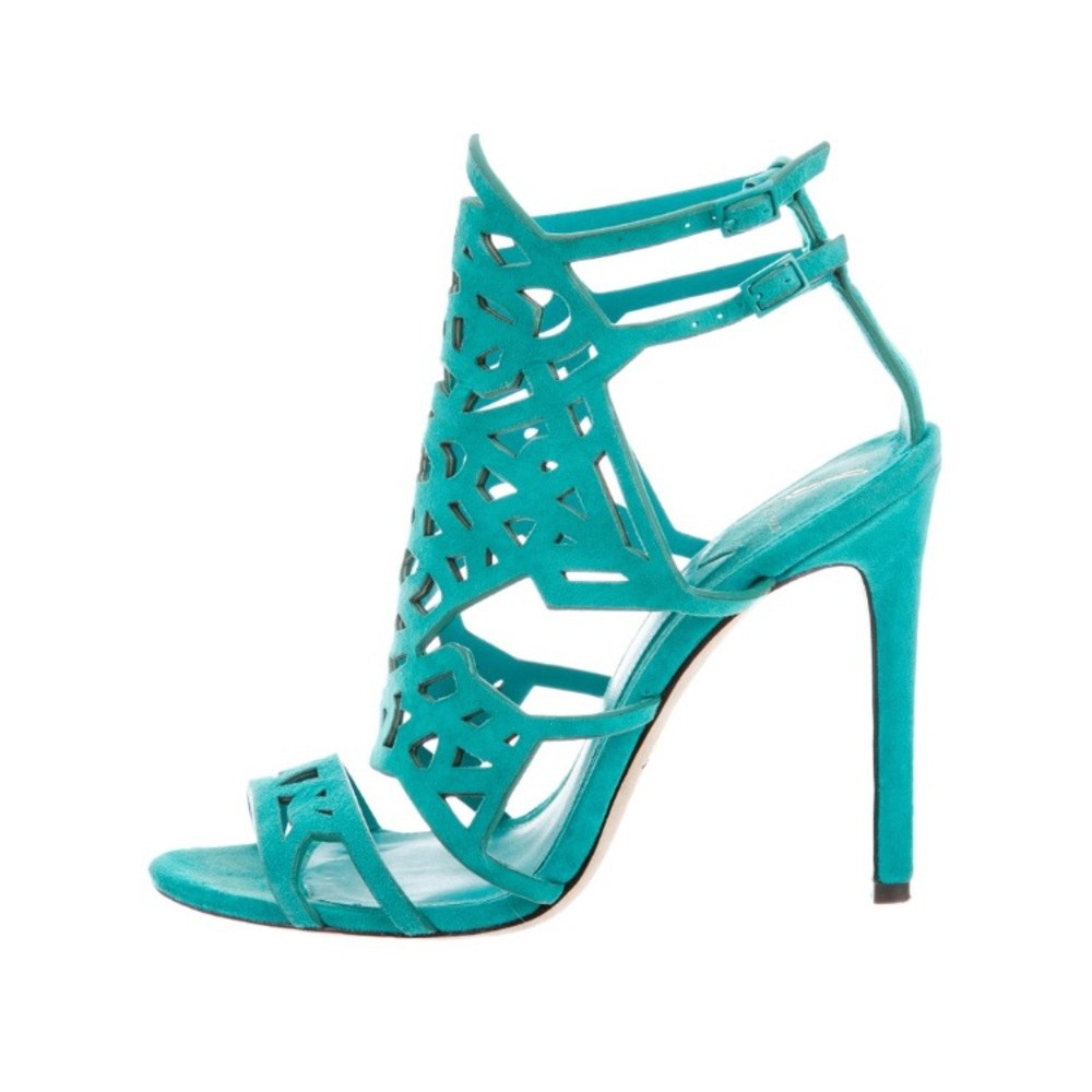 B Brian Atwood Teal Laplata Sandals